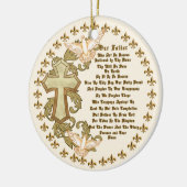 Christelijk Onze Vader-sieraad Keramisch Ornament (Links)