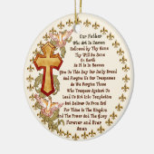 Christelijk Onze Vader Sierad Keramisch Ornament (Links)