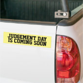 CHRISTELIJK OORDEEL DAG BINNENKORT BUMPERSTICKER (Op Truck)