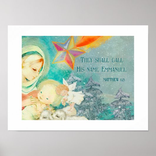 Christelijk, op geloof gebaseerd kerst poster (Voorkant)
