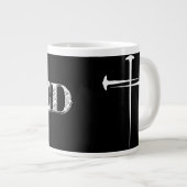 Christelijk OPGESLAGEN met 3 Nail Cross Grote Koffiekop (Voorkant rechts)