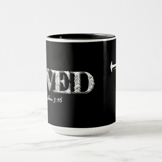 Christelijk OPGESLAGEN met 3 Nail Cross Mok (Midden)