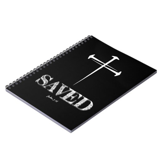 Christelijk OPGESLAGEN met 3 Nail Cross Notitieboek (Linkerzijde)