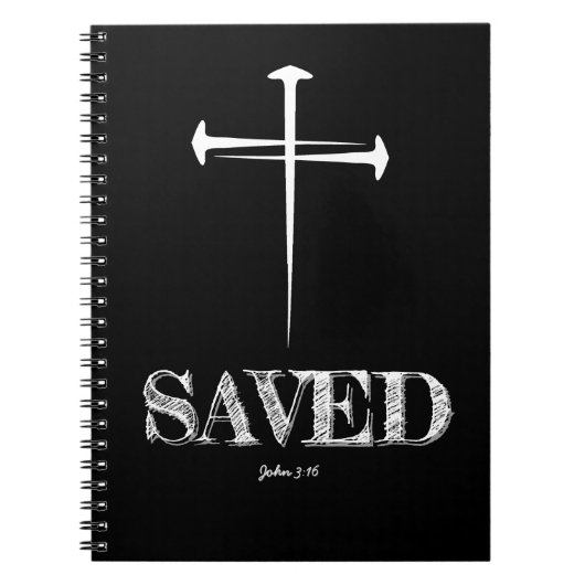 Christelijk OPGESLAGEN met 3 Nail Cross Notitieboek (Voorkant)