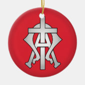 Christelijk Ornament met kerstboomsymbool (Voorkant)