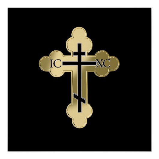 Christelijk-orthodox kruis perfect poster (Voorkant)