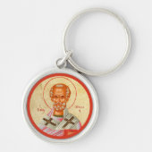 Christelijk-orthodoxe cons van Byzantine: St. Nick Sleutelhanger (Voorkant)