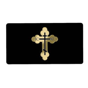 Christelijk orthodoxe kruis etiket