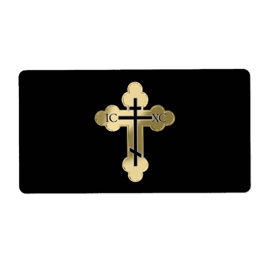 Christelijk orthodoxe kruis etiket (Voorkant)