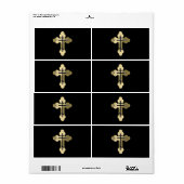 Christelijk orthodoxe kruis etiket (Full Sheet)