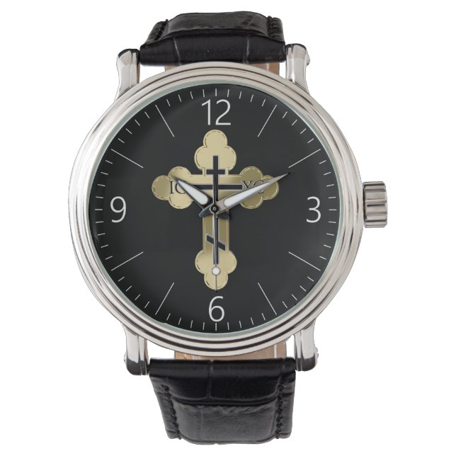 Christelijk orthodoxe kruis horloge (Voorkant)