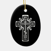 Christelijk orthodoxe kruis keramisch ornament (Achterkant)