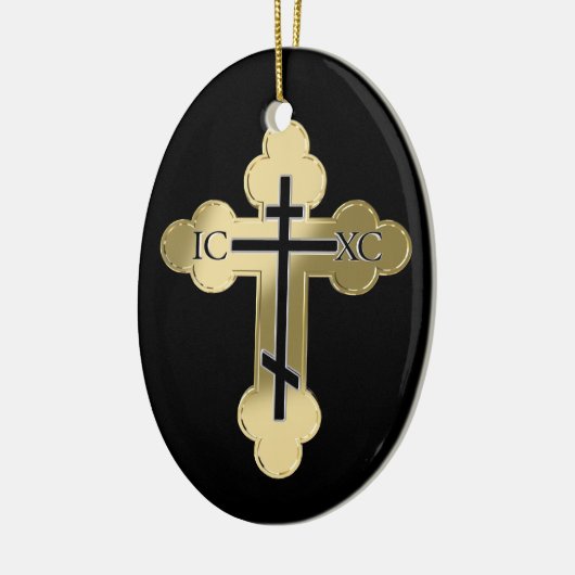 Christelijk orthodoxe kruis keramisch ornament (Links)
