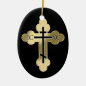 Christelijk orthodoxe kruis keramisch ornament (Voorkant)