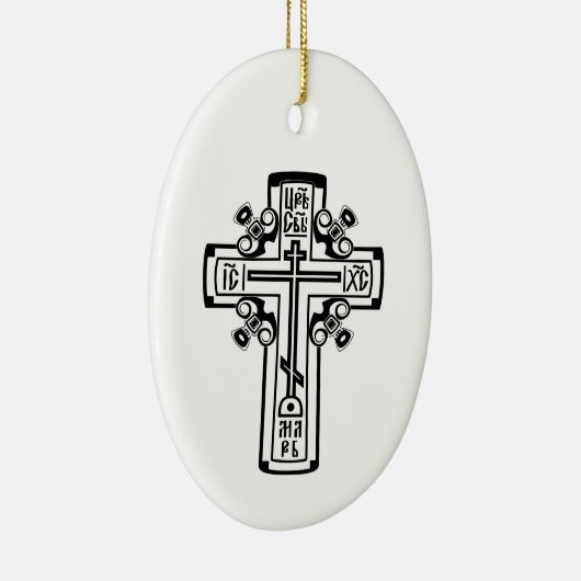 Christelijk orthodoxe kruis keramisch ornament (Rechts)