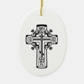 Christelijk orthodoxe kruis keramisch ornament (Voorkant)