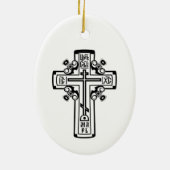 Christelijk orthodoxe kruis keramisch ornament (Achterkant)