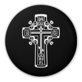 Christelijk orthodoxe kruis keramische knop (Voorkant)