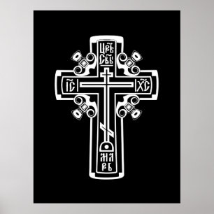 Christelijk orthodoxe kruis poster