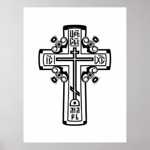 Christelijk orthodoxe kruis poster