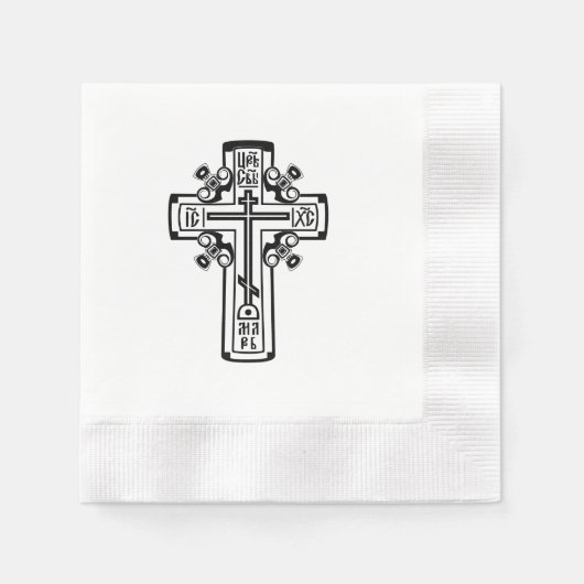 Christelijk orthodoxe kruis servet (Voorkant)