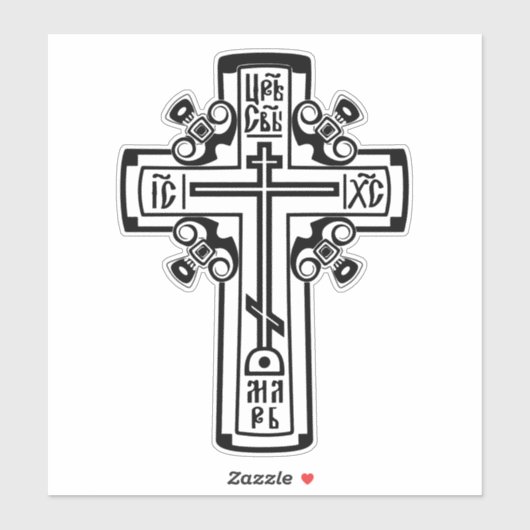 Christelijk orthodoxe kruis sticker (Vel)