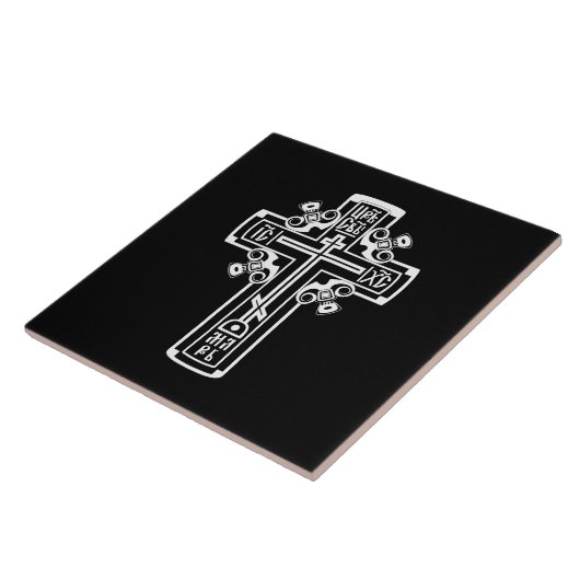 Christelijk orthodoxe kruis tegeltje (Zijkant)