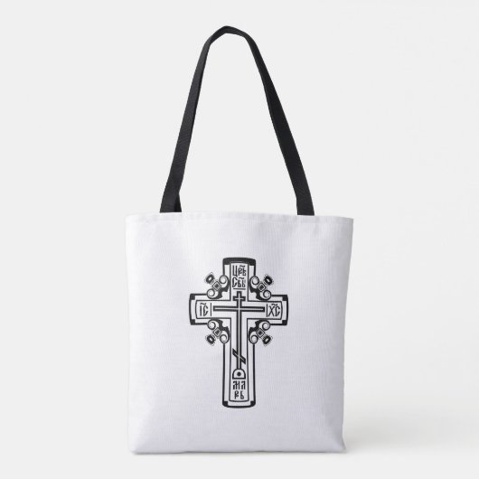 Christelijk orthodoxe kruis tote bag (Achterkant)