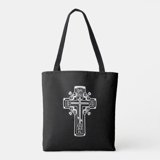 Christelijk orthodoxe kruis tote bag (Achterkant)