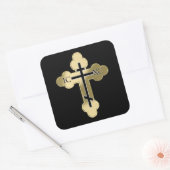 Christelijk orthodoxe kruis vierkante sticker (Envelop)