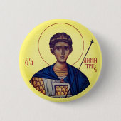 Christelijk-orthodoxe pictogrammen van Byzantine:  Ronde Button 5,7 Cm (Voorkant)