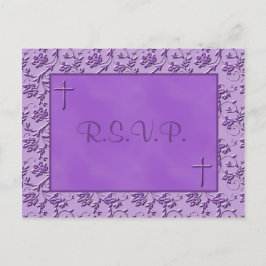 Christelijk Paars R.S.V.P.-Briefkaart Uitnodiging Briefkaart