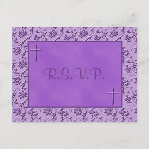 Christelijk Paars R.S.V.P.-Briefkaart Uitnodiging Briefkaart