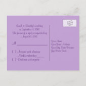 Christelijk Paars R.S.V.P.-Briefkaart Uitnodiging Briefkaart (Achterkant)