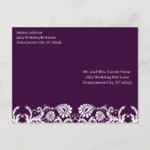 Christelijk Paars uitnodigen voor bruiloft Uitnodiging Briefkaart (Achterkant)