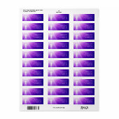 Christelijk | Paarse stralen Etiket (Full Sheet)