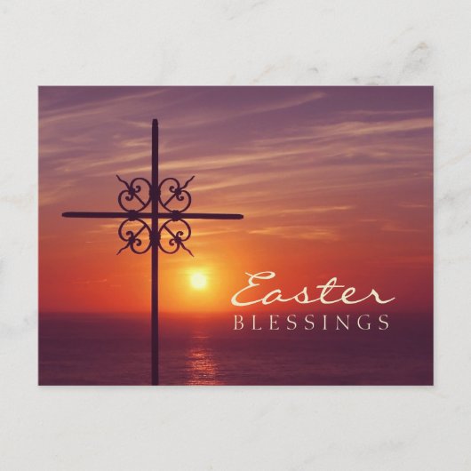 Christelijk Paaskruis briefkaart (Voorkant)