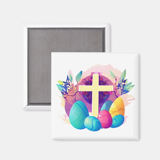 Christelijk paaskruis magneet (Voorkant / Achterkant)