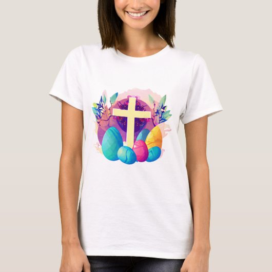 Christelijk paaskruis t-shirt (Voorkant)