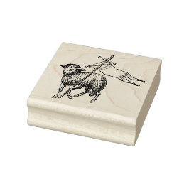 Christelijk Pascal Lamb / Agnus Dei (geen wolken) Rubberstempel