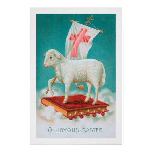 Christelijk Paschaal Lam / Agnus Dei Easter Perfect Poster (Voorkant)