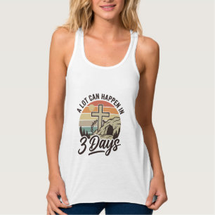 Christelijk Pasen 3 Dagen Retro Kruis Cave T-Shirt