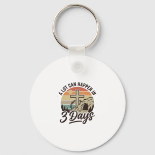 Christelijk Pasen 3 Dagen Retro Kruis Cave T-Shirt Sleutelhanger
