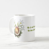 Christelijk Pasen Hij is Risen Egg Cave Thorn Crow Koffiemok (Voorkant links)