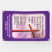 Christelijk Pasen JESUS IS RISEN Spandoek (Horizontaal)