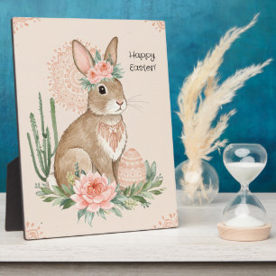 Christelijk Pasen Konijn Boho Pastel Fotoplaat