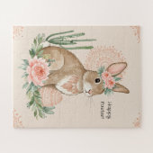 Christelijk Pasen Konijn Boho Pastel Legpuzzel (Horizontaal)