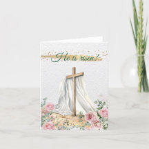 Christelijk Pasen Kruis Aquarel Rozen Eucalyptus
