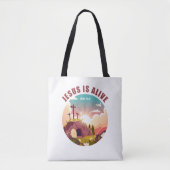 Christelijk Pasen Pasen Jezus Lege Graf & Kruis Tote Bag (Voorkant)