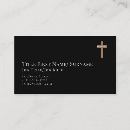 Christelijk pastoor predikant Deacon Visitekaartje (Voorkant)